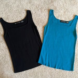 Dana Buchman 100% silk tanks- womens small